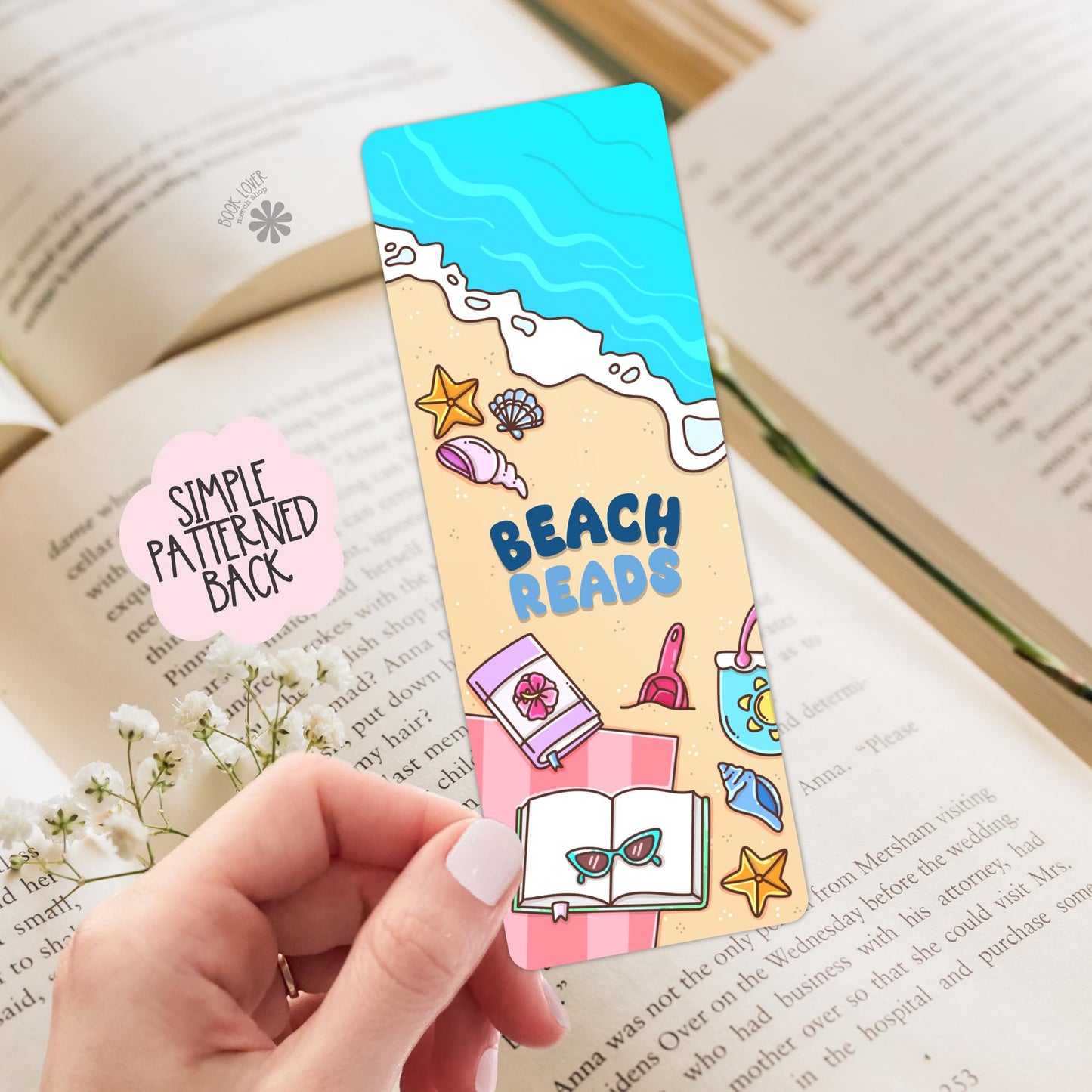 Beach Reads Bookmark / Summer Bookish Bookmark / Book Lover Gift / Bookish Merch / Reading Lover