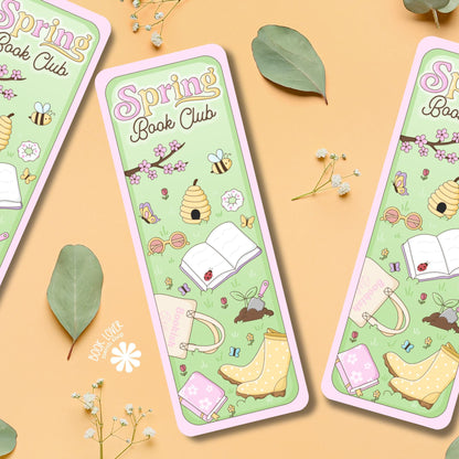 Spring Book Club Bookmark / Bookish Bookmark / Book Lover Gift / Bookish Merch / Romance Reader / Reading Lover