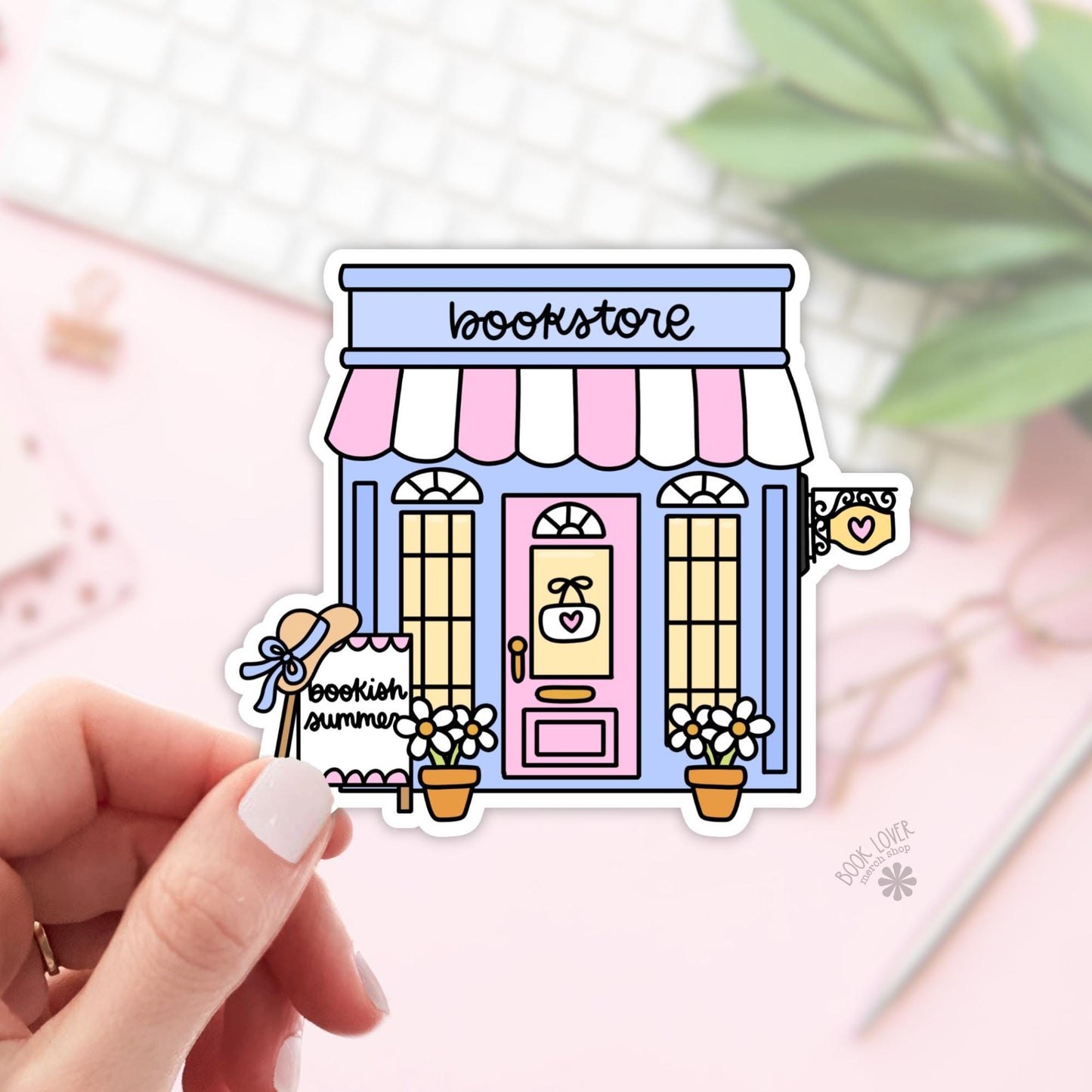 Summer Bookstore Stickers / Bookish Stickers / Book Lover Gift / Bookish Merch / Kindle Sticker / Romance Reader / Reading Lover / E-Reader