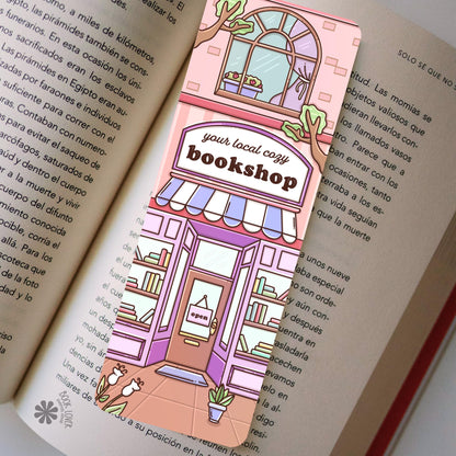 Cozy Bookstore Bookmark / Shop Local Bookish Bookmark / Book Lover Gift / Bookish Merch / Library Reading Lover