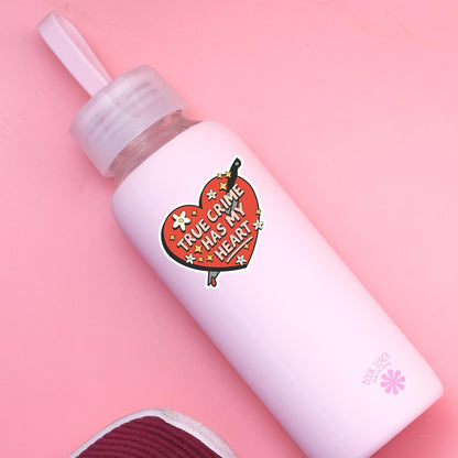 True Crime Has My Heart Stickers / Bookish Stickers / Book Lover Gift / Bookish Merch / Kindle Sticker / Smut Reader / Reading Lover