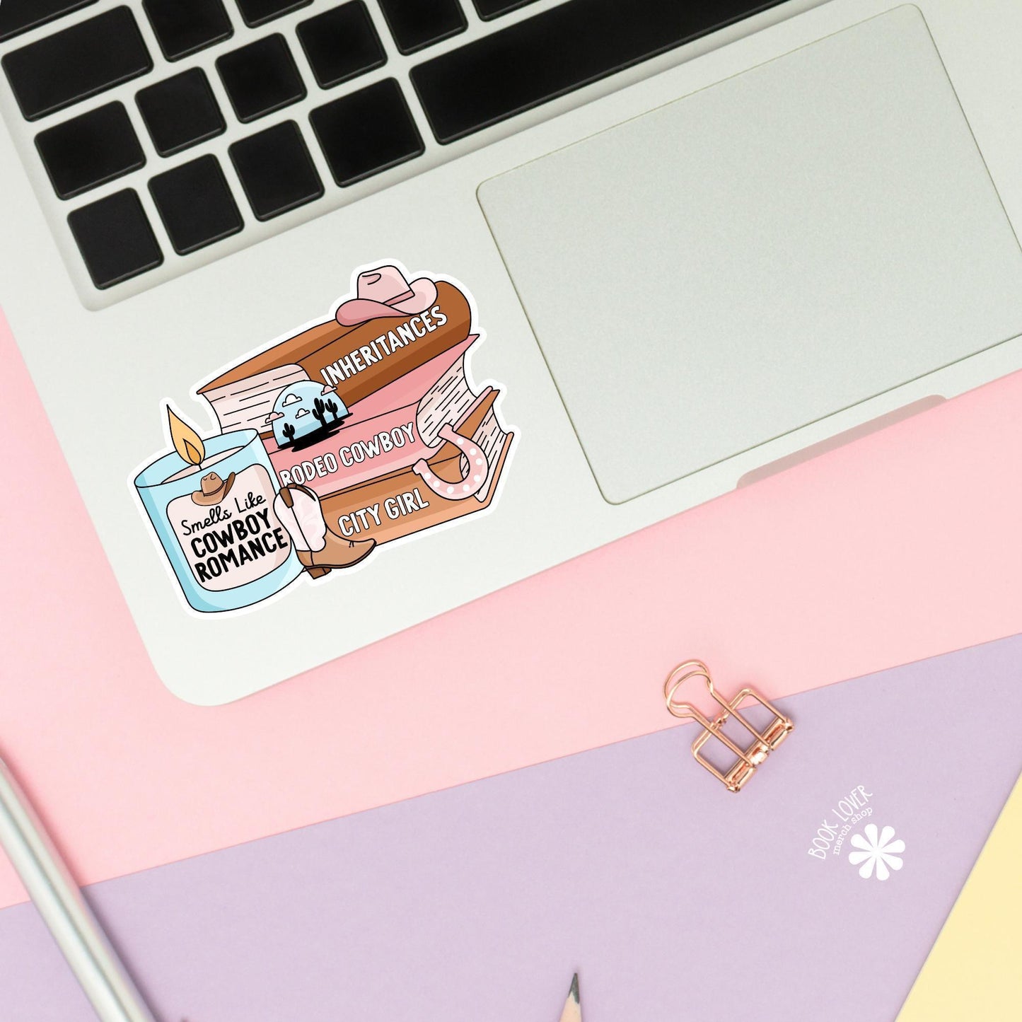 Smells Like Cowboy Romance Stickers / Bookish Stickers / Book Lover Gift / Bookish Merch / Kindle Sticker / Smut Reader / Reading Lover