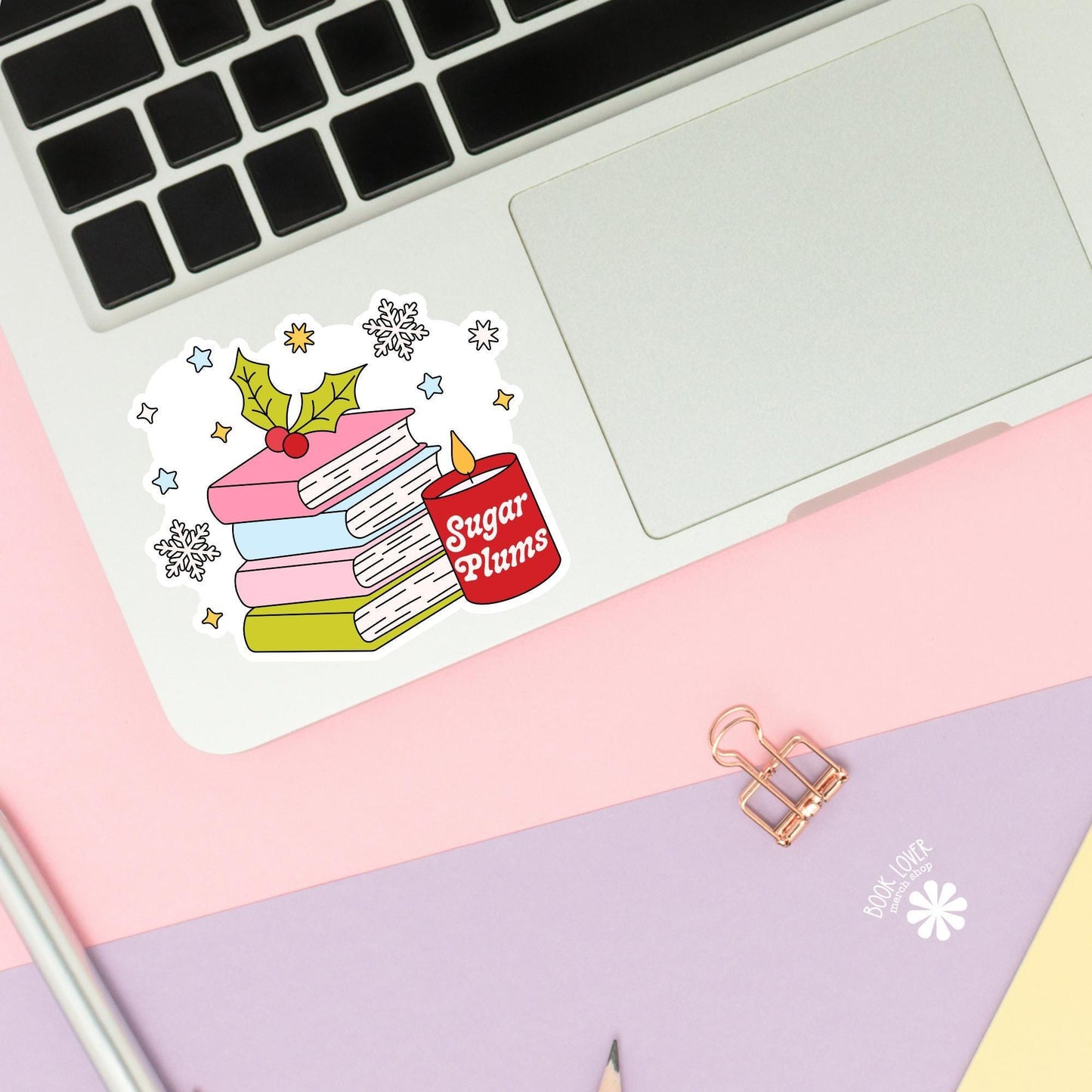 Christmas Stickers / Christmas Bookish Stickers / Book Lover Gift / Bookish Merch / Kindle Sticker / Smut Reader / Reading Lover / E-Reader