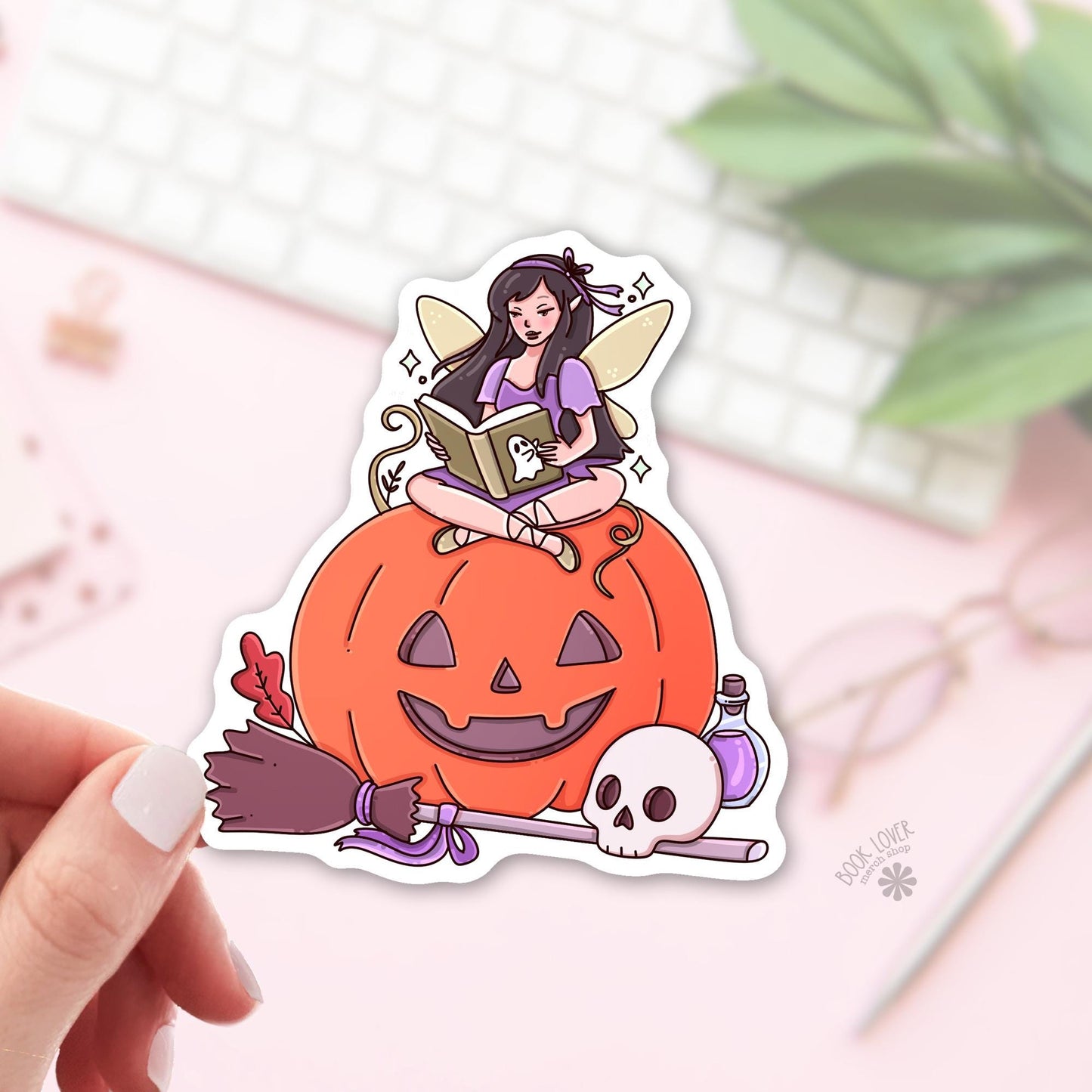 Halloween Fairy Tale Sticker / Bookish Sticker / Book Lover Gift / Funny Reader Gift / Dark Fairy Tale / Spooky Reader / Fantasy Book Lover