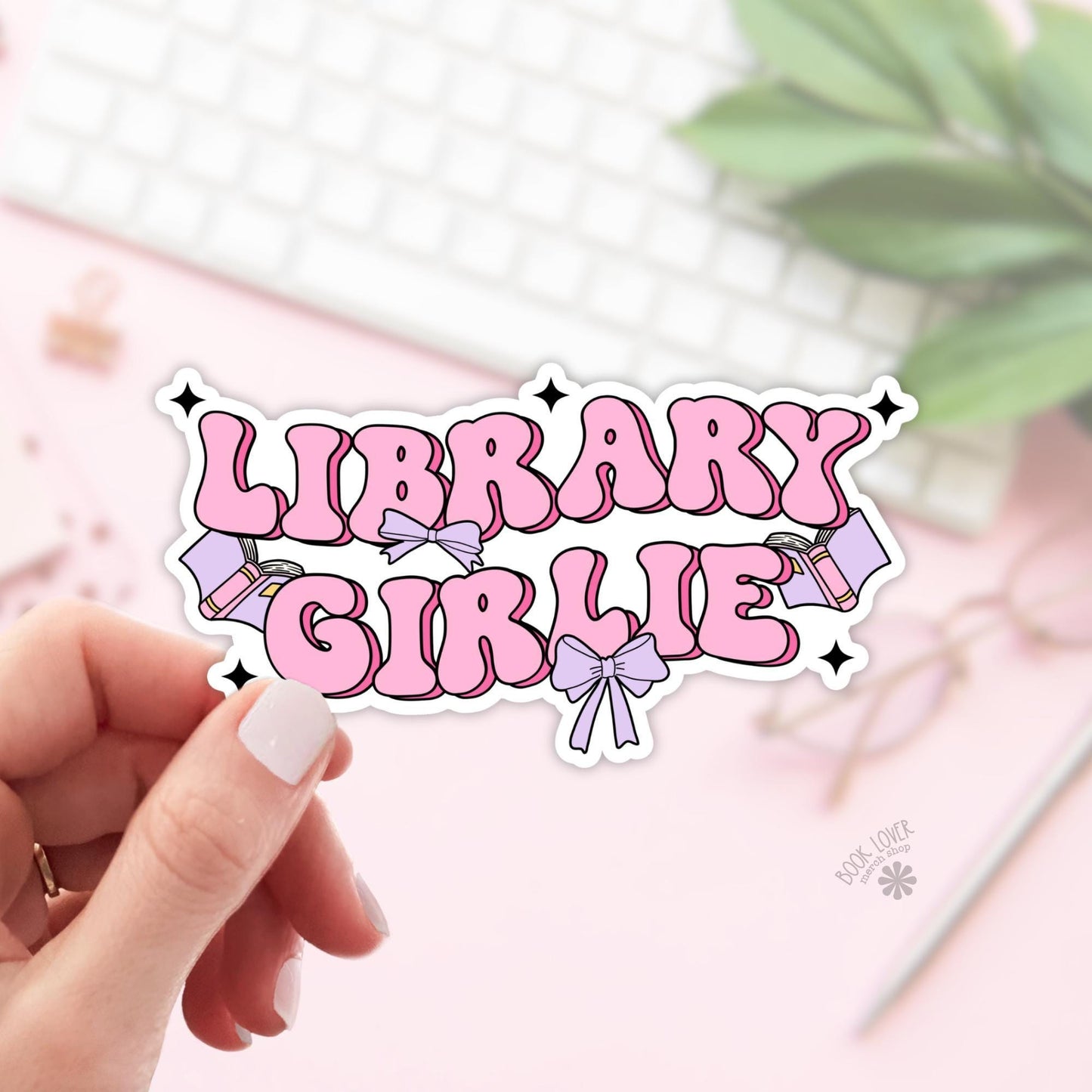 Library Girlie Stickers / Bookish Stickers / Book Lover Gift / Bookish Merch / Kindle Sticker / Smut Reader / Reading Lover / E-Reader