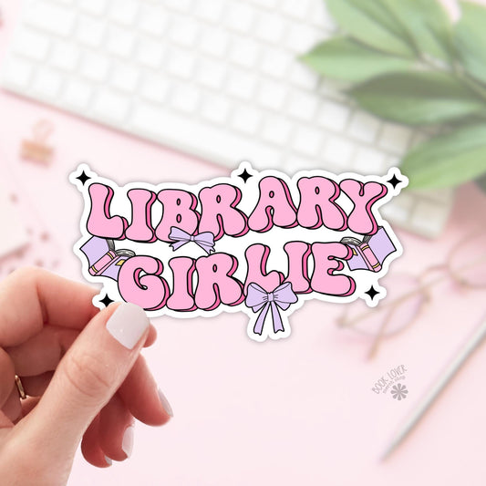 Library Girlie Stickers / Bookish Stickers / Book Lover Gift / Bookish Merch / Kindle Sticker / Smut Reader / Reading Lover / E-Reader