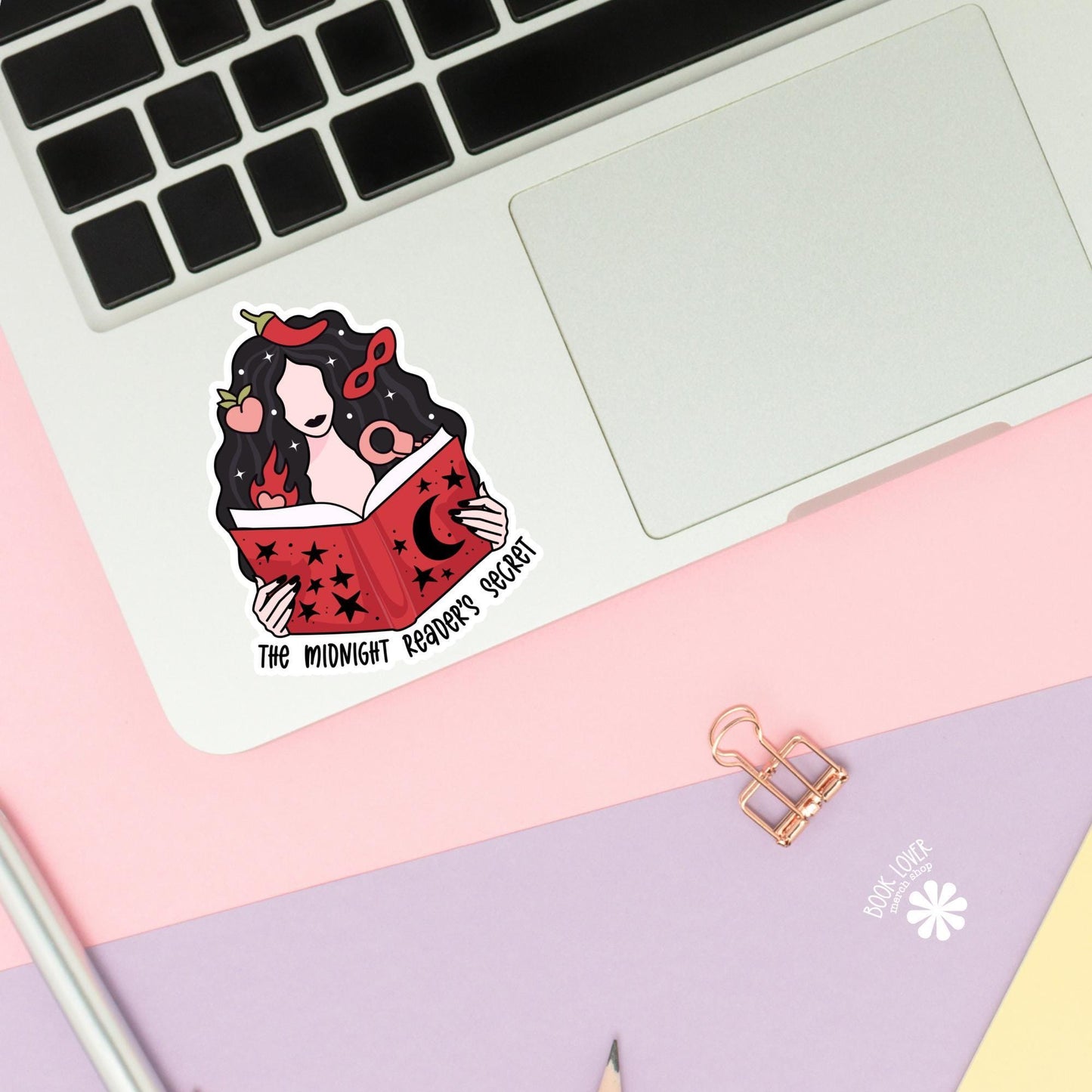 The Midnight Reader's Secret Stickers / Bookish Stickers / Book Lover Gift / Bookish Merch / Kindle Sticker / Smut Reader / Reading Lover