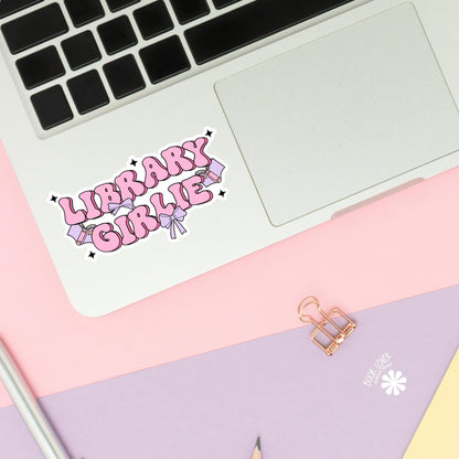 Library Girlie Stickers / Bookish Stickers / Book Lover Gift / Bookish Merch / Kindle Sticker / Smut Reader / Reading Lover / E-Reader