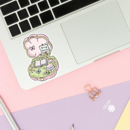 Spring Book Club Pocket Stickers / Bookish Stickers / Book Lover Gift / Bookish Merch / Kindle Sticker / Smut Reader / Reading Lover