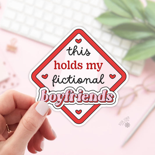 Fictional Boyfriends Stickers / Bookish Stickers / Book Lover Gift / Bookish Merch / Kindle Sticker / Smut Reader / Reading Lover / E-Reader