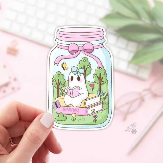 Bookish Spring Tales Jar Stickers / Bookish Stickers / Book Lover Gift / Bookish Merch / Kindle Sticker / Reading Lover / E-Reader