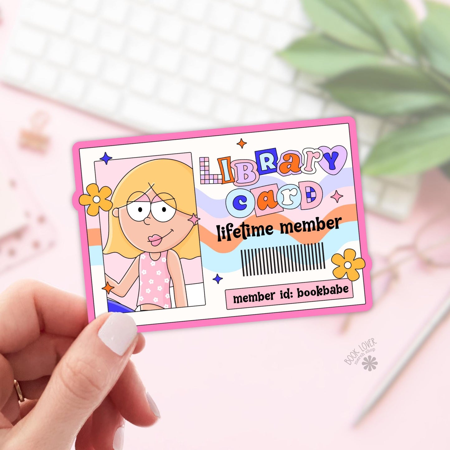 Library Card Stickers / Bookish Stickers / Book Lover Gift / Bookish Merch / Kindle Sticker / Smut Reader / Reading Lover / E-Reader