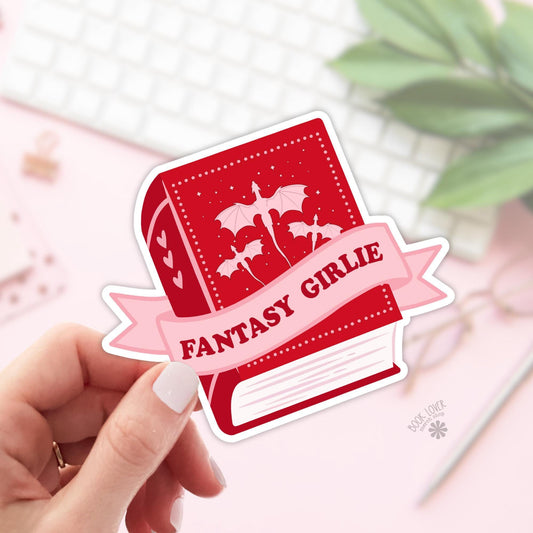 Fantasy Girlie Stickers / Bookish Stickers / Book Lover Gift / Bookish Merch / Kindle Sticker / Smut Reader / Reading Lover / E-Reader