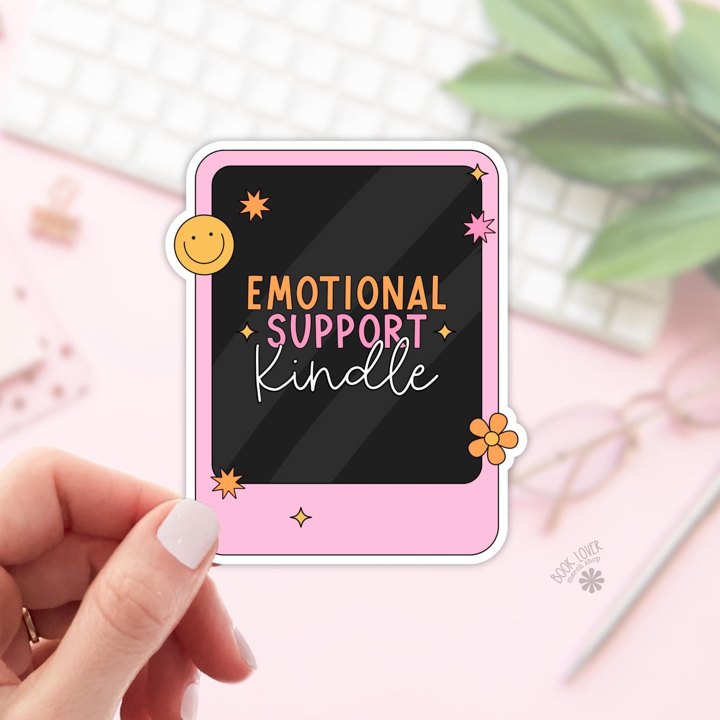Emotional Support Kindle Stickers / Bookish Stickers / Book Lover Gift / Bookish Merch / Smut Reader / Reading Lover / E-Reader