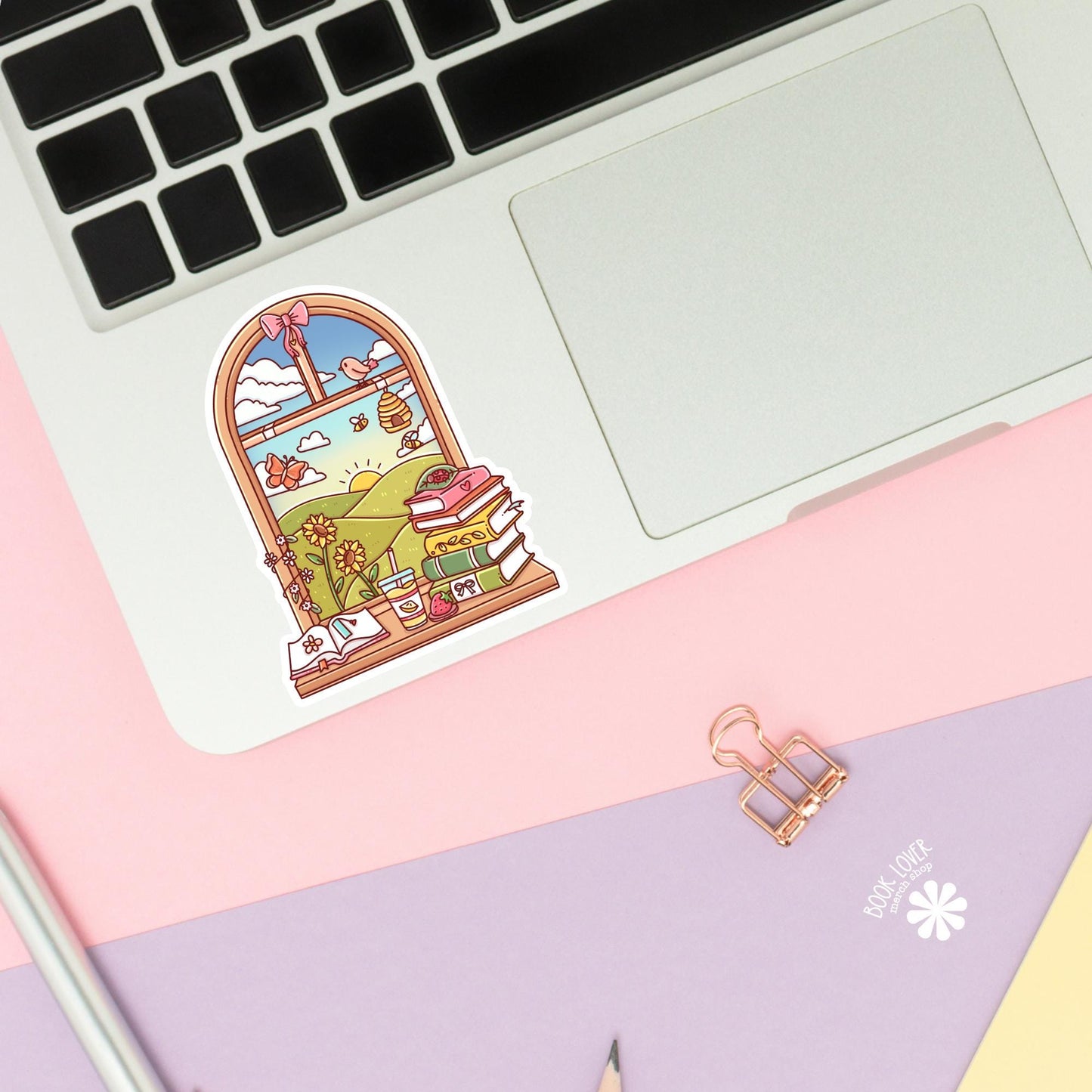 Summer Window Stickers / Bookish Stickers / Book Lover Gift / Bookish Merch / Kindle Sticker / Smut Reader / Reading Lover