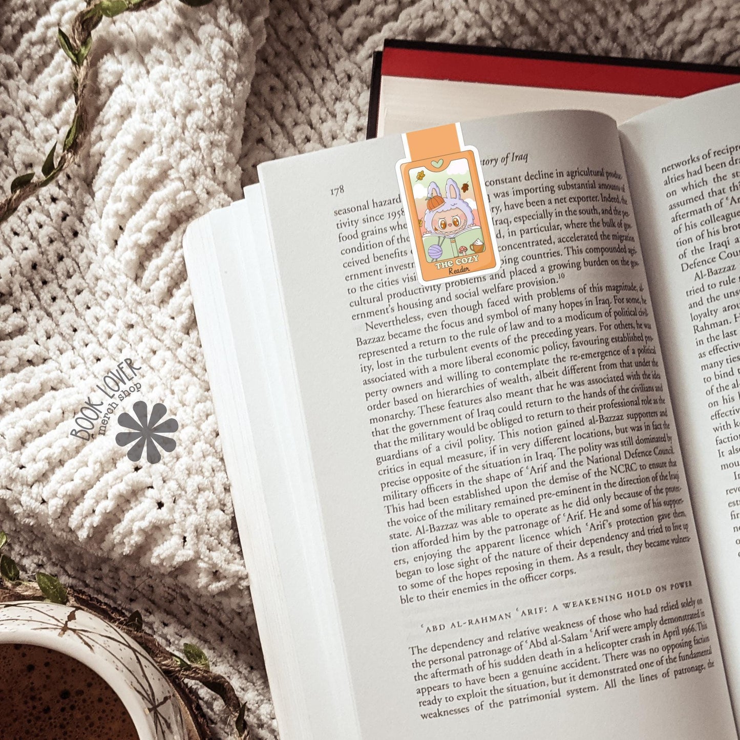 The Cozy Reader Magnetic Bookmark / Halloween Tarot Card Trinket Magnetic Bookmark / Book Lover Gift / Bookish Merch / Reading Lover