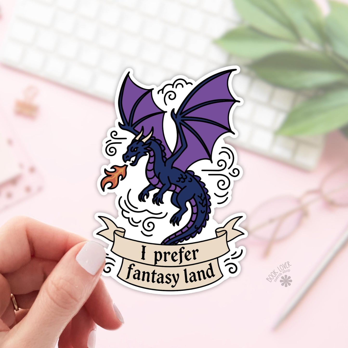 I prefer Fantasy Land Stickers / Bookish Stickers / Book Lover Gift / Bookish Merch / Kindle Sticker / Romantasy Reader / Reading Lover