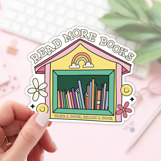 Read More Books Stickers / Bookish Stickers / Book Lover Gift / Bookish Merch / Kindle Sticker / Smut Reader / Reading Lover / E-Reader