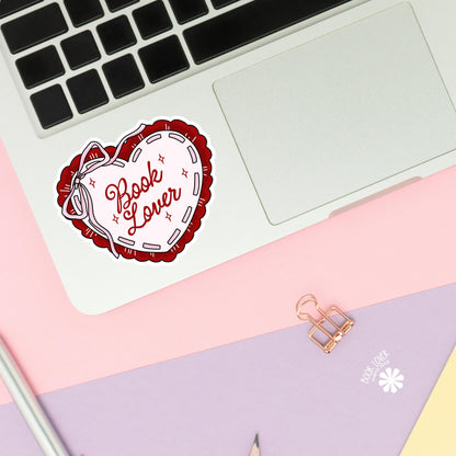 Book Lover Heart Stickers / Bookish Stickers / Book Lover Gift / Bookish Merch / Kindle Sticker / Smut Reader / Reading Lover / E-Reader