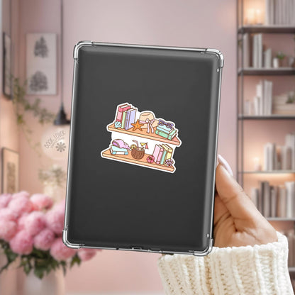 Summer Shelfs Stickers / Beach bookshelf Bookish Stickers / Book Lover Gift / Bookish Merch / Kindle Sticker / Reading Lover / E-Reader