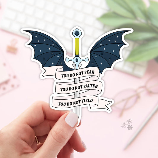 You Do Not Fear Stickers / Bookish Stickers / Book Lover Gift / Bookish Merch / Kindle Sticker / Smut Reader / Reading Lover / E-Reader
