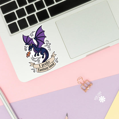 I prefer Fantasy Land Stickers / Bookish Stickers / Book Lover Gift / Bookish Merch / Kindle Sticker / Romantasy Reader / Reading Lover