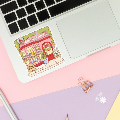 Christmas Bookstore Stickers / Bookish Stickers / Book Lover Gift / Bookish Merch / Kindle Sticker / Reading Lover