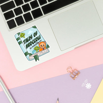Tales of Broccoli Stickers / Bookish Stickers / Book Lover Gift / Bookish Merch / Kindle Sticker / Reader / Reading Lover / E-Reader