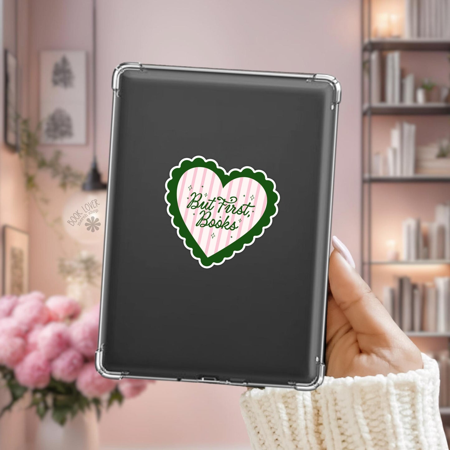 But First Books Stickers / Bookish Stickers / Book Lover Gift / Bookish Merch / Kindle Sticker / Book Reader / Reading Lover / E-Reader