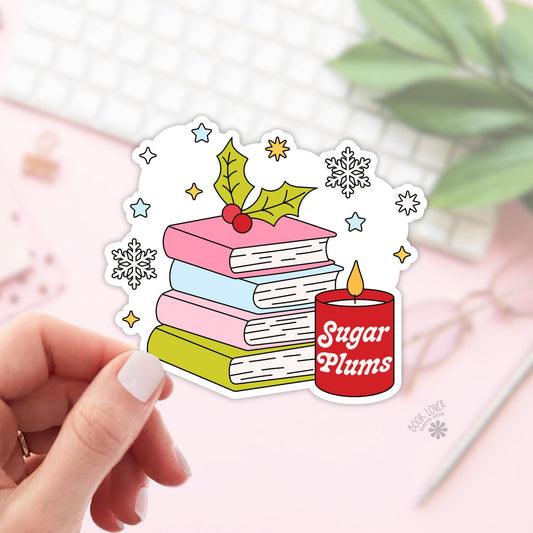 Christmas Stickers / Christmas Bookish Stickers / Book Lover Gift / Bookish Merch / Kindle Sticker / Smut Reader / Reading Lover / E-Reader