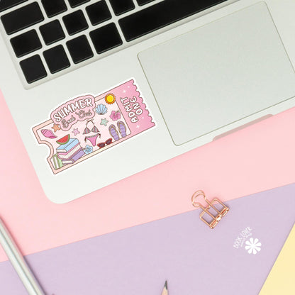 Summer Book Club Ticket Stickers / Bookish Stickers / Book Lover Gift / Bookish Merch / Kindle Sticker / Reading Lover / E-Reader