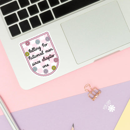 Falling for Fictional Men Since Chapter One Stickers / Bookish Stickers / Book Lover Gift / Bookish Merch / Kindle Sticker / Smut Reader