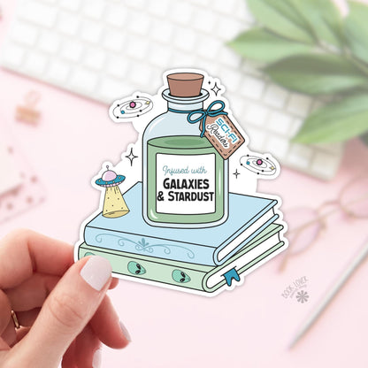 Bookish Potion Infused With Sci-Fi Stickers / Bookish Stickers / Book Lover Gift / Bookish Merch / Kindle Sticker / SciFi Reader Lover