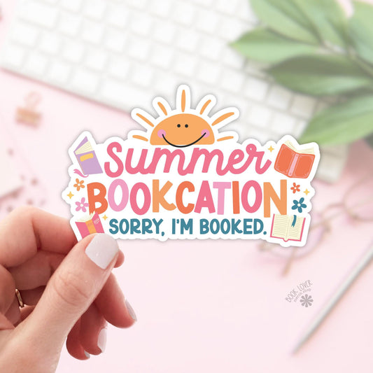 Summer Bookcation Stickers / Bookish Stickers / Book Lover Gift / Bookish Merch / Kindle Sticker / Smut Reader / Reading Lover / E-Reader