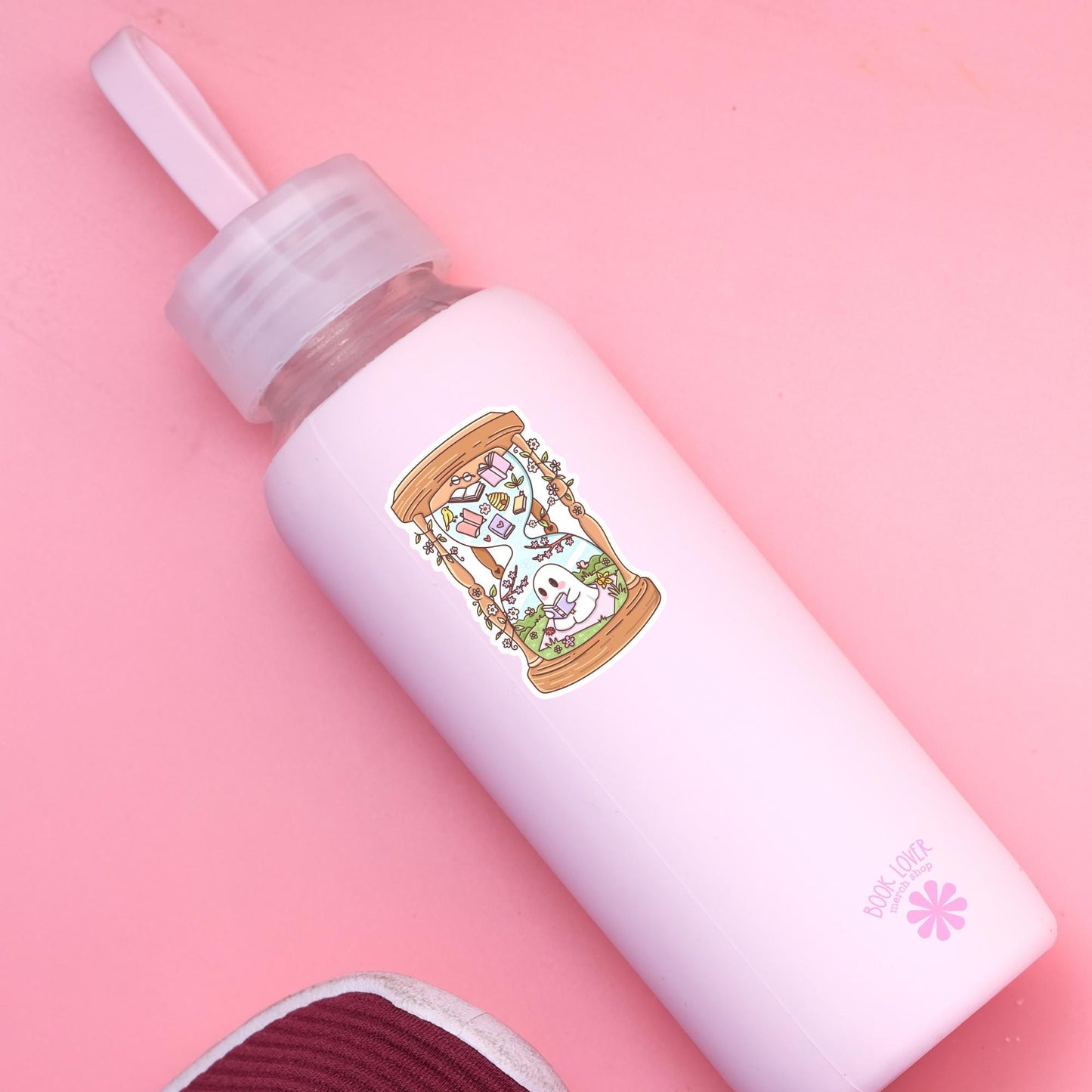 Spring Ghost Hourglass Stickers / Bookish Stickers / Book Lover Gift / Bookish Merch / Kindle Sticker / Reading Lover / E-Reader