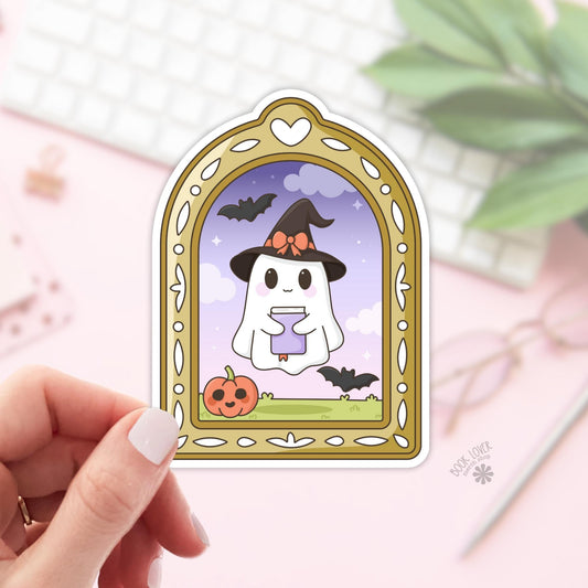 Cute Ghost Stickers / Halloween Bookish Stickers / Book Lover Gift / Bookish Merch / Kindle Sticker / Smut Reader / Reading Lover / E-Reader