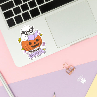 Bookish Ghoul Ghost Stickers / Halloween Bookish Stickers / Book Lover Gift / Bookish Merch / Kindle Sticker / Reading Lover / E-Reader