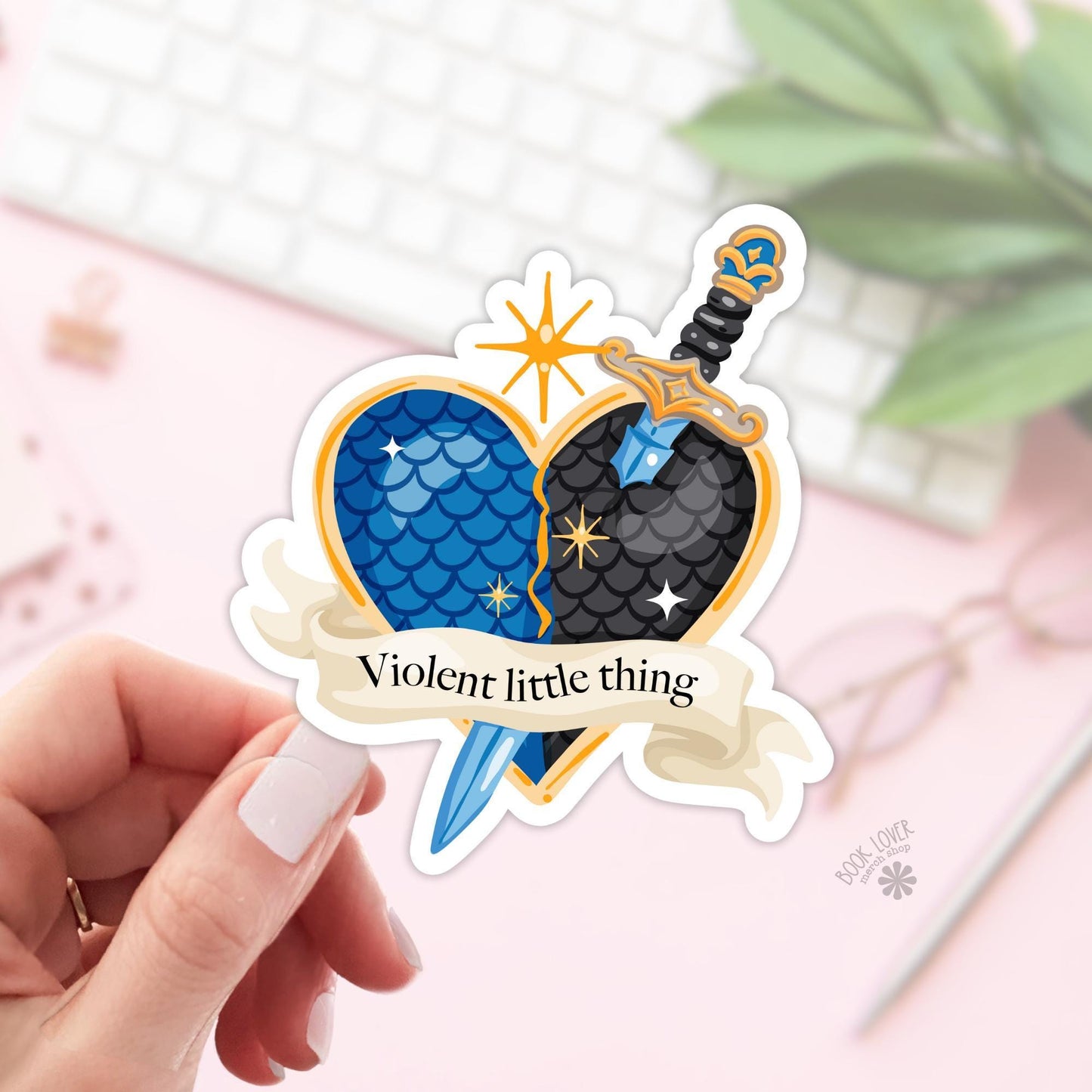 Violent Little Thing Stickers / Bookish Stickers / Book Lover Gift / Bookish Merch / Kindle Sticker / Reader / Reading Lover / E-Reader