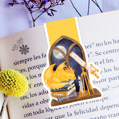 Sleepy Little Book Dragon Magnetic Bookmark / Bookish Bookmark / Book Lover Gift / Bookish Merch / Fantasy Reader / Reading Lover