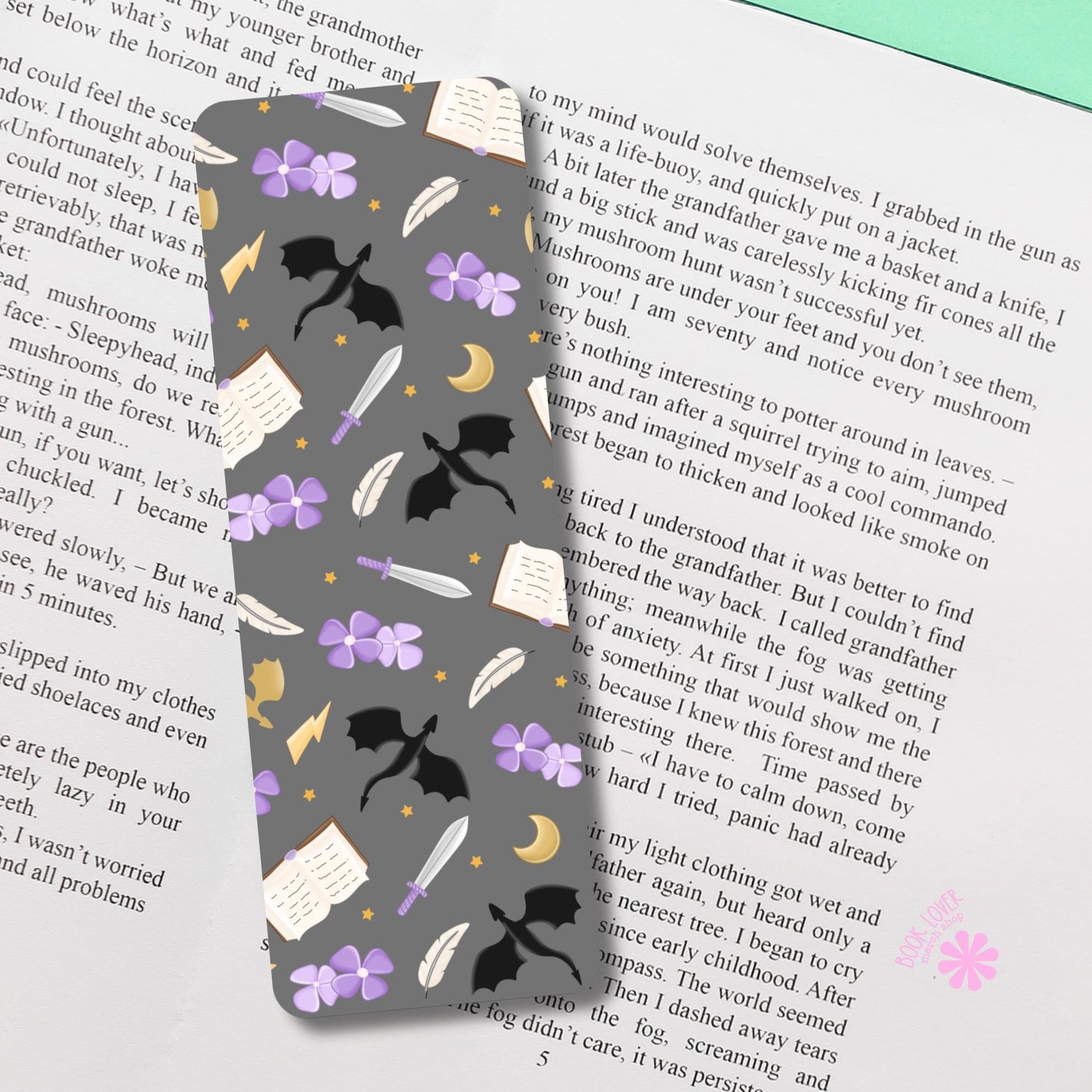 Fantasy Reader Bookmark / Dragon Bookish Bookmark / Book Lover Gift / Bookish Merch / Fantasy Reader / Reading Lover