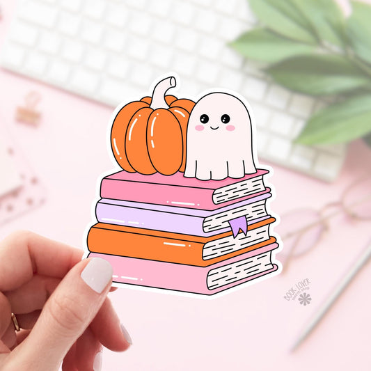 Halloween Books Stack Stickers / Bookish Stickers / Book Lover Gift / Bookish Merch / Kindle Sticker / Smut Reader / Reading Lover