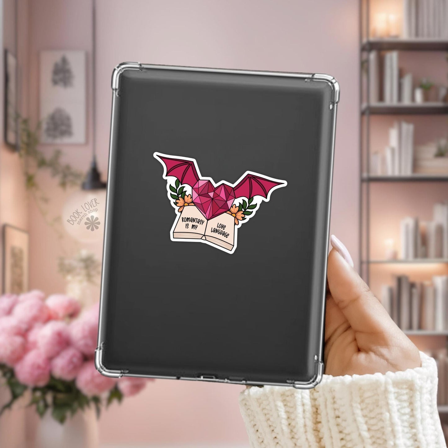 Romantasy is my Love Language Stickers / Bookish Stickers / Book Lover Gift / Bookish Merch / Kindle Sticker / Smut Reader / Reading Lover