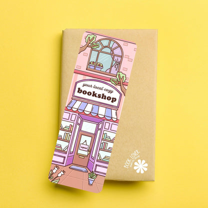 Cozy Bookstore Bookmark / Shop Local Bookish Bookmark / Book Lover Gift / Bookish Merch / Library Reading Lover