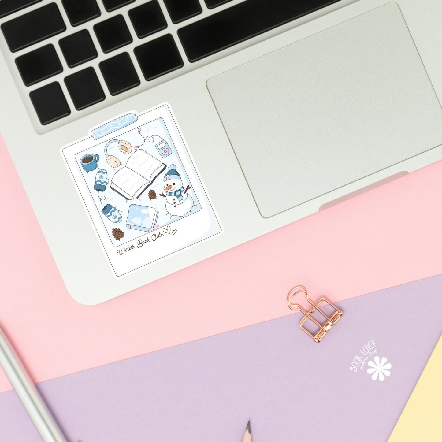 Winter Polaroid Stickers / Bookish Winter Stickers / Book Lover Gift / Bookish Merch / Kindle Sticker / Smut Reader / Reading Lover