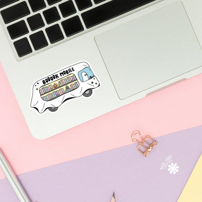 Book Mobile Library Stickers / Bookish Bookstore Stickers / Book Lover Gift / Bookish Merch / Kindle Sticker / Reading Lover / E-Reader