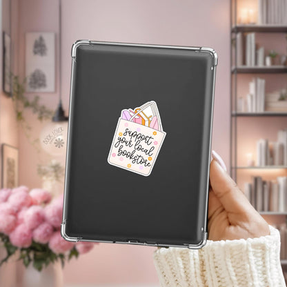 Support your Local Bookstore Stickers / Bookish Stickers / Book Lover Gift / Bookish Merch / Kindle Sticker / Reading Lover / E-Reader