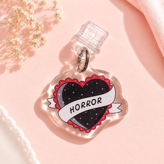 Horror Reader USB C dust plug, Kindle charm