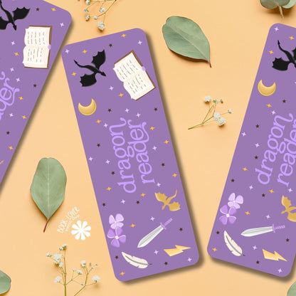 Dragon Reader Bookmark / Adventure Bookish Bookmark / Book Lover Gift / Bookish Merch / Fantasy Reader / Reading Lover