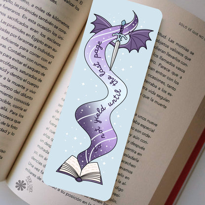 Do Not Yield Until The Last Page Bookmark / Dragon Bookish Bookmark / Book Lover Gift / Bookish Merch / Fantasy Reader / Reading Lover