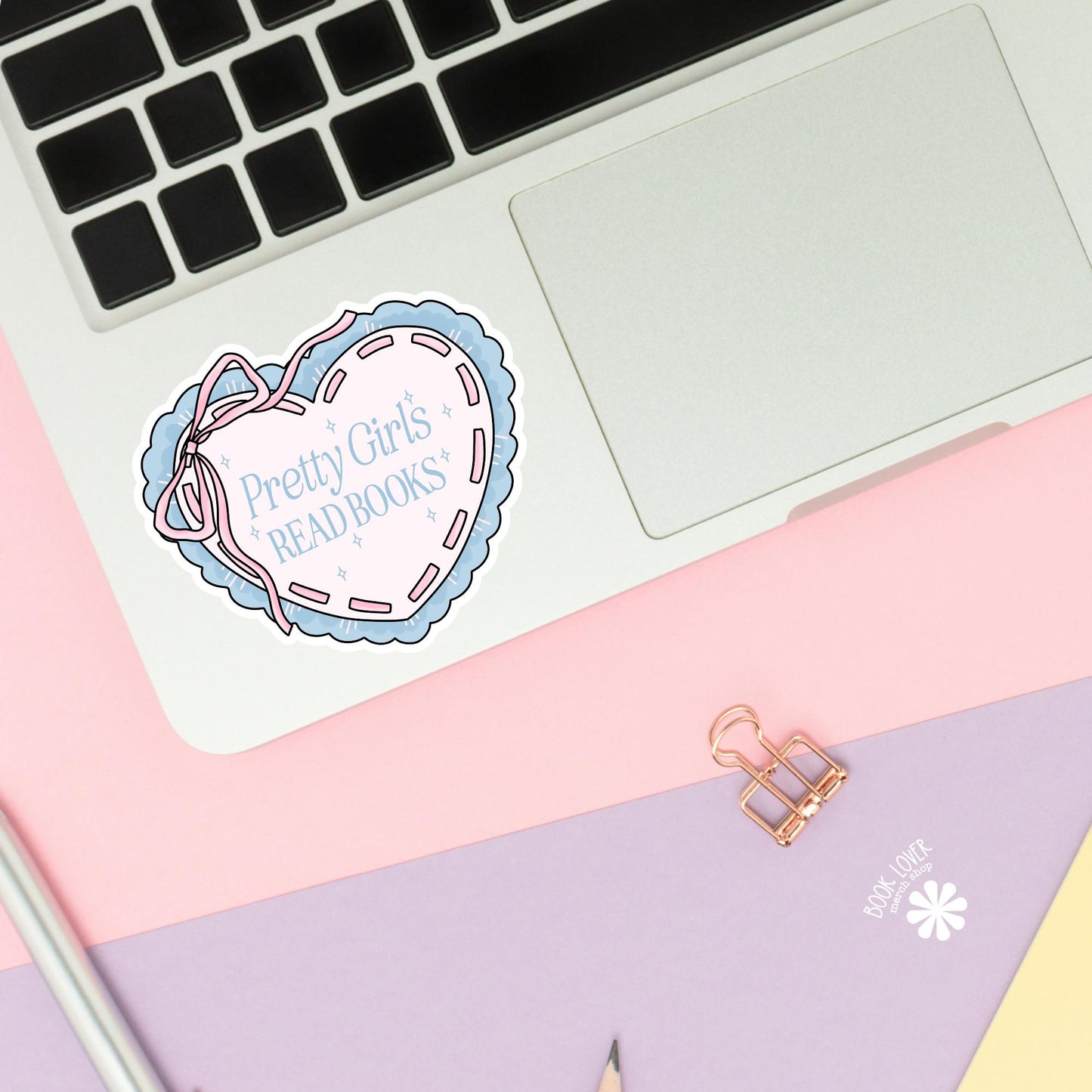 Pretty Girls Read Books Stickers / Bookish Stickers / Book Lover Gift / Bookish Merch / Kindle Sticker / Reading Lover / E-Reader